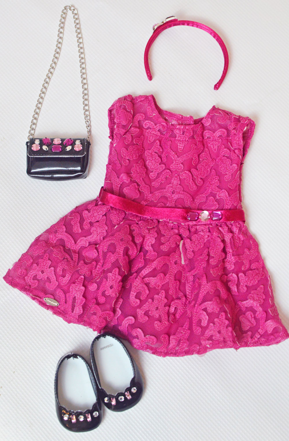 American Girl dress for dolls merry magenta