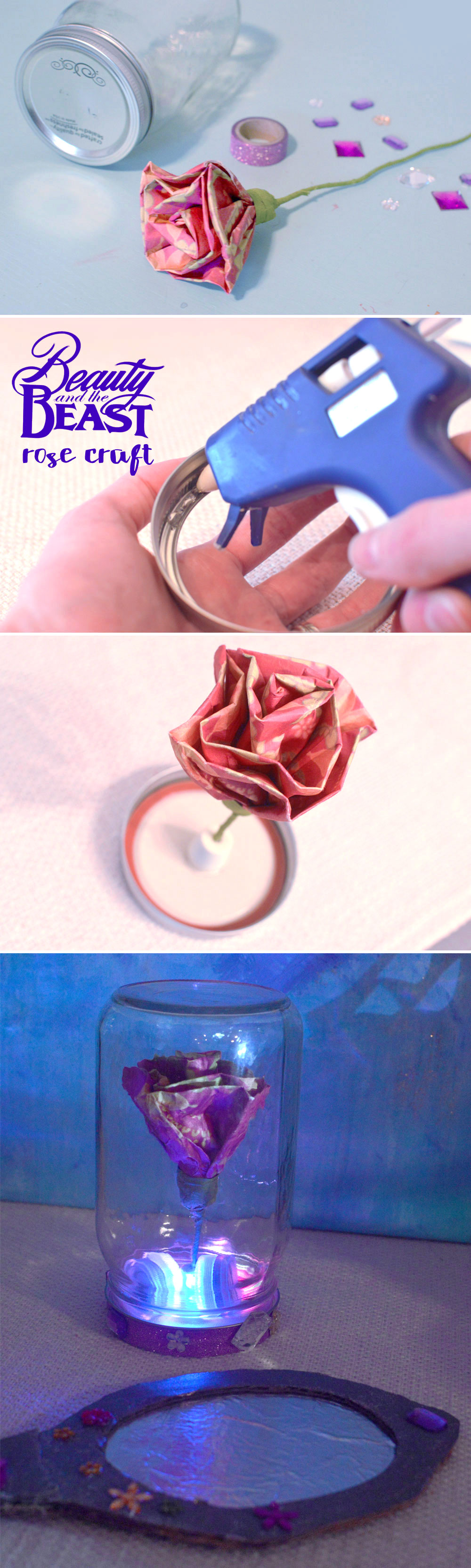 Beauty and the Beast enchanted rose easy kids' craft - Mommy Scene