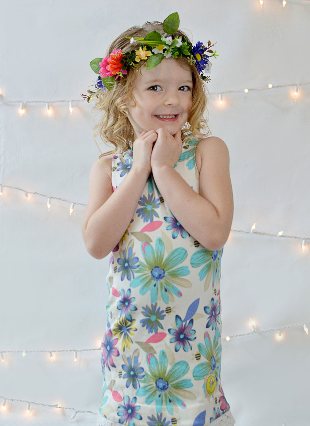 lenfant dor flower print dress for girls