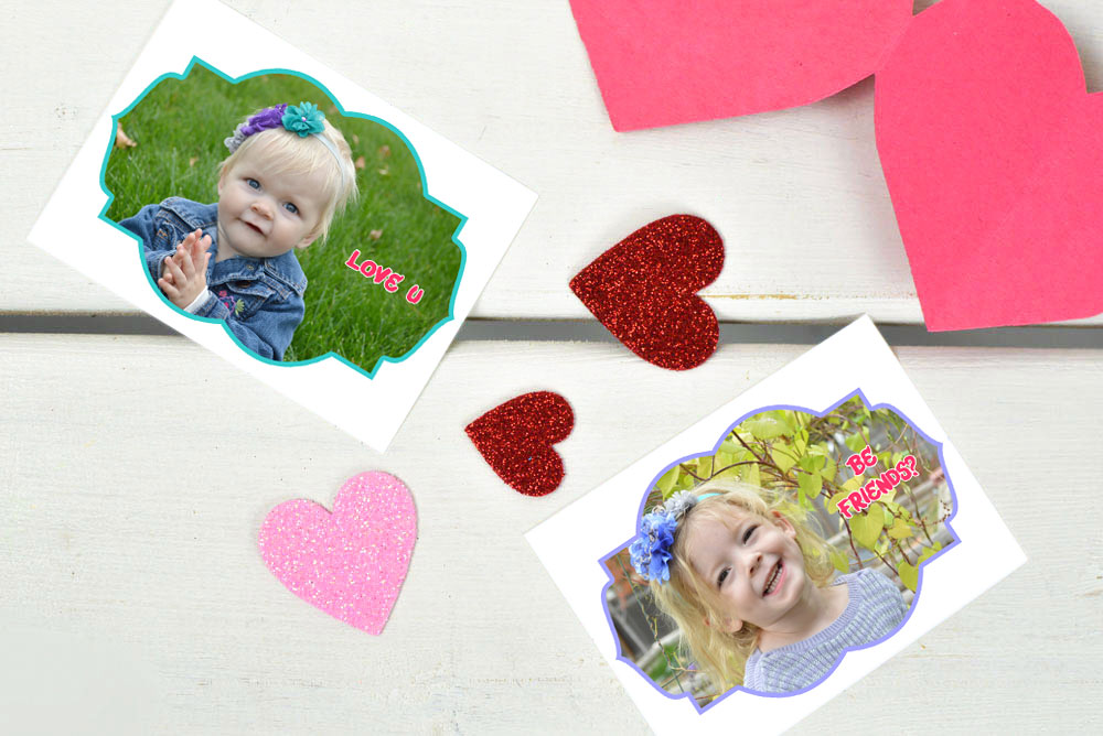 Easy DIY photo valentines for kids
