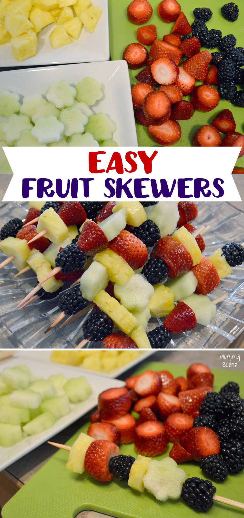 Easy Fruit Skewers for kids' parties - Mommy Scene