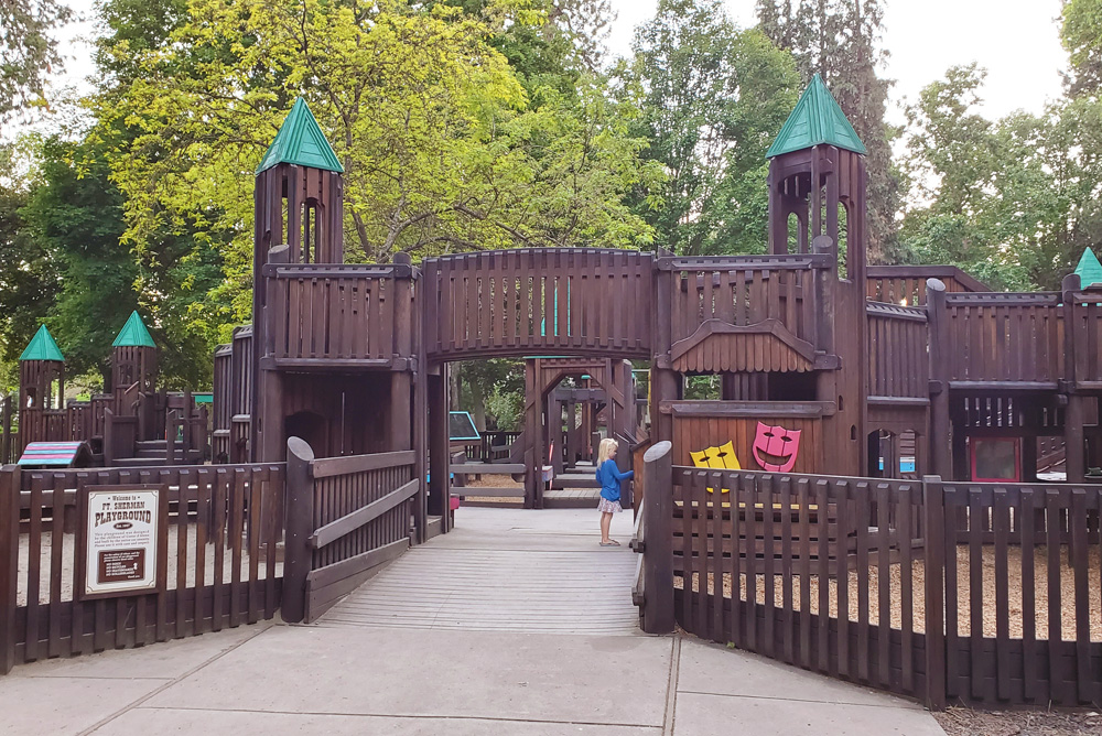 Fort Sherman Playground in downtown Coeur d'Alene Idaho
