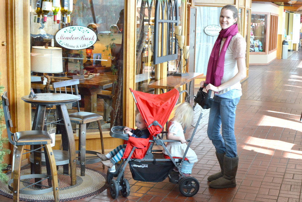 Joovy Caboose Ultralight Stroller easily fits two kids - Mommy Scene