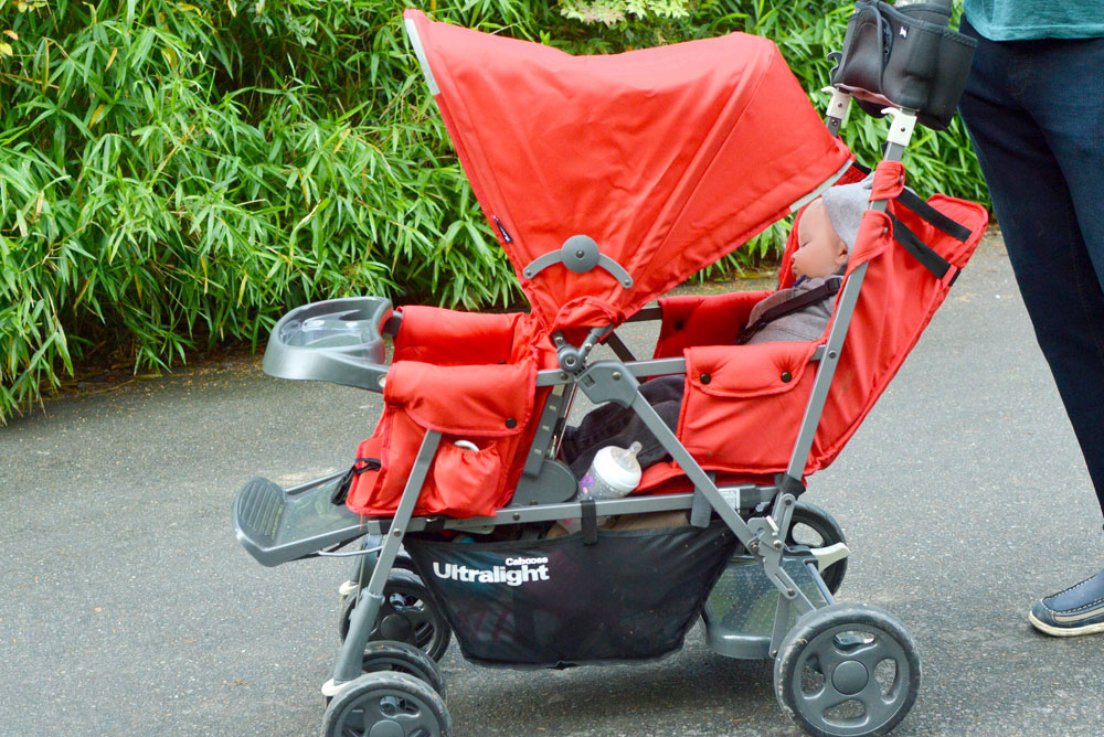 Joovy Caboose Ultralight Stroller easily fits in a car - Mommy Scene