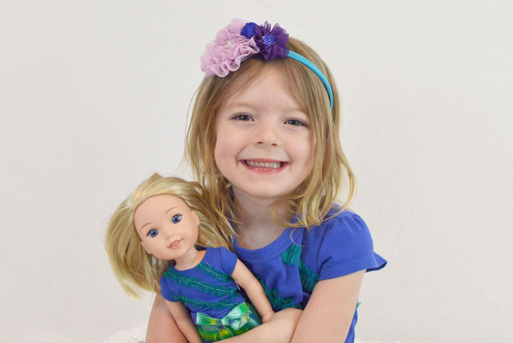 Wellie Wishers Camille matching doll and girl outfits - Mommy Scene
