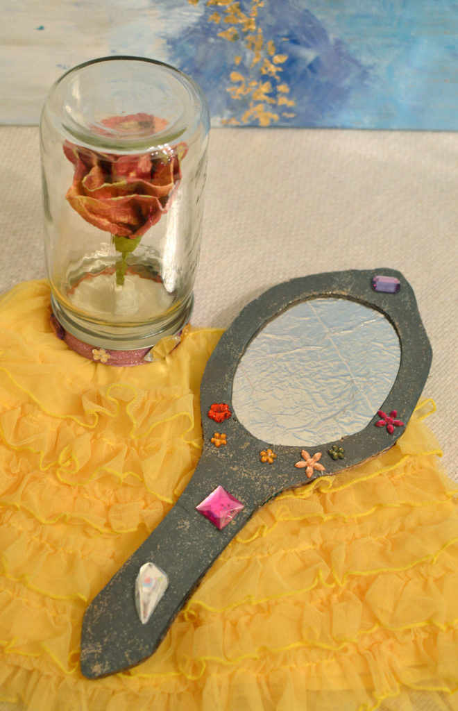 Beauty and The Beast Enchanted Mirror and Rose Craft - Mommy Scene