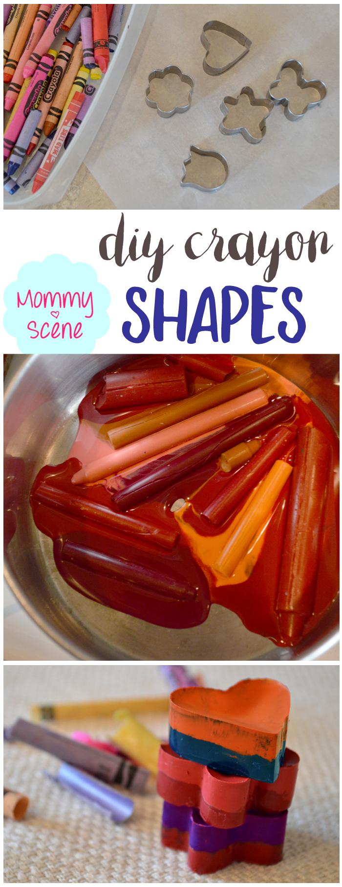 Creative melted crayon shapes for preschoolers and how to melt crayons - Mommy Scene