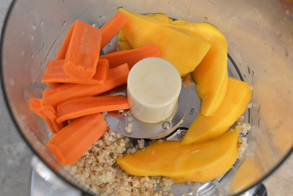 DIY Baby Food - Carrot, Mango, Quinoa