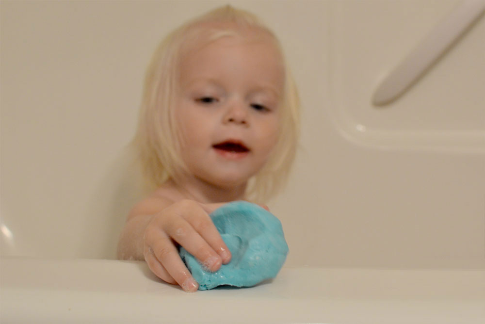 Sudsy Dough Moldable Soap kids bath activity - Mommy Scene review