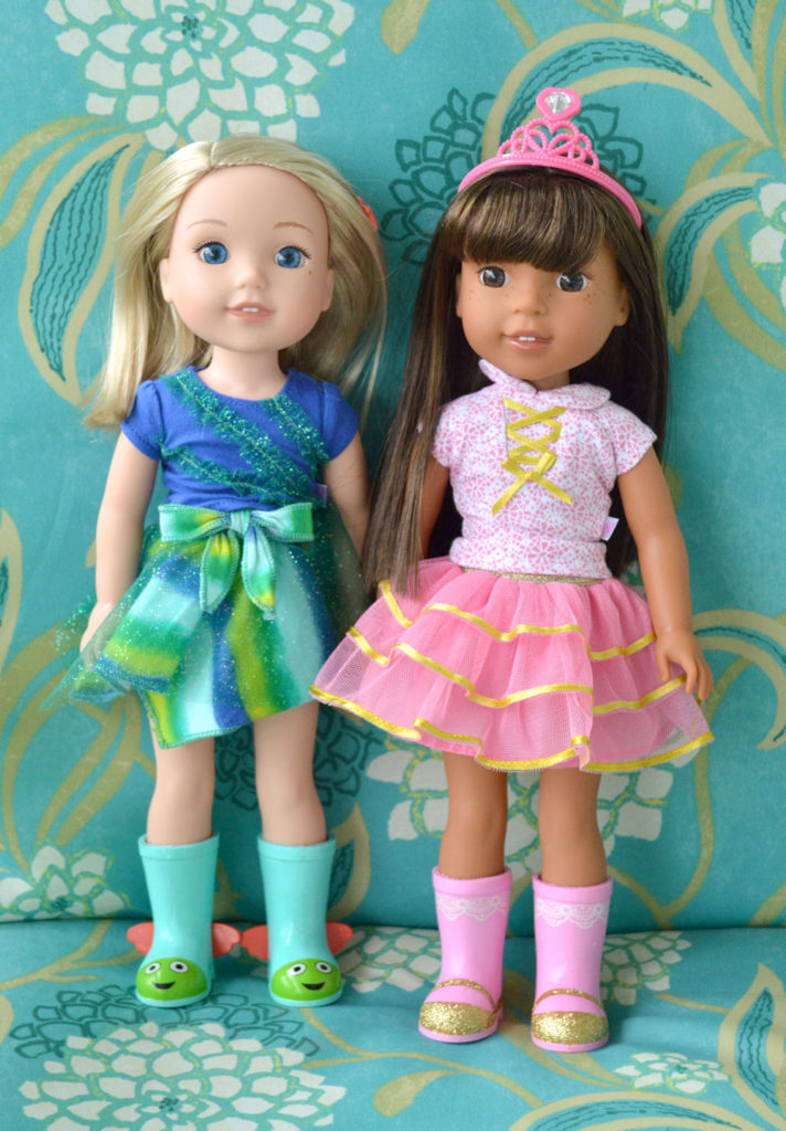 American Girl Wellie Wishers dolls Ashlyn and Camille