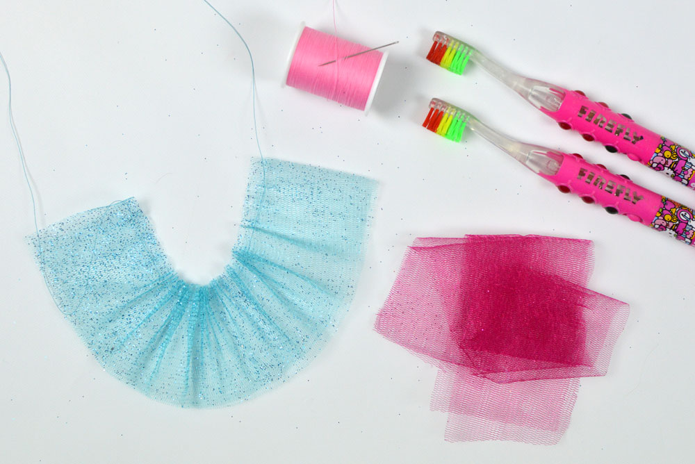Easy DIY toothbrush tulle skirts - Mommy Scene
