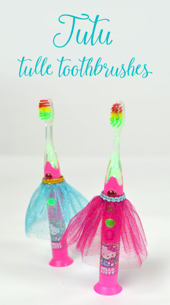 Fun kids toothbrush tulle skirts to make tooth brushing fun - Mommy Scene