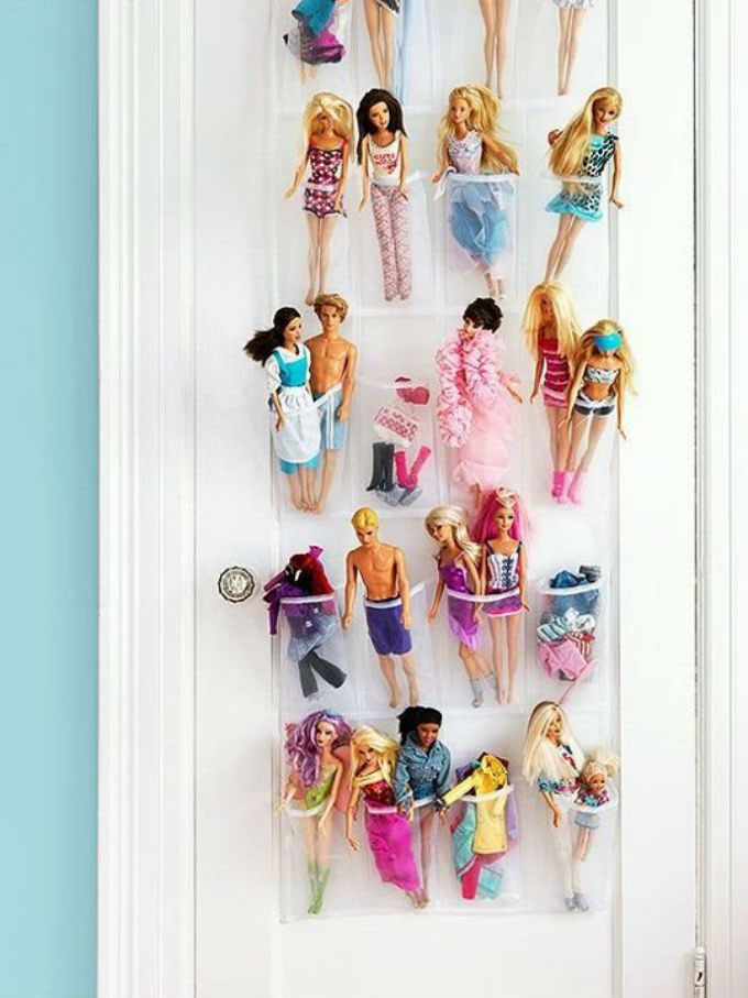 Shoe holder barbie organizing idea - Mommy Scene