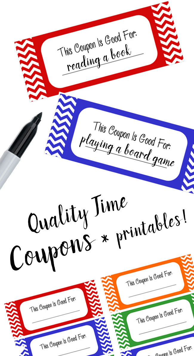 Quality Time coupons gift ideas for dad