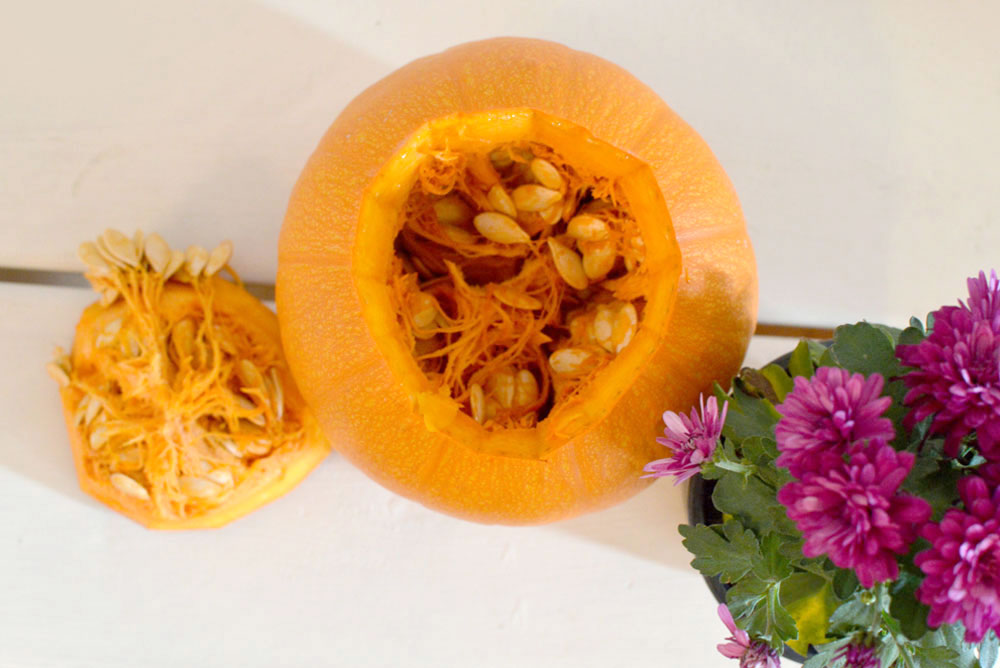 decorate for fall with pumpkins
