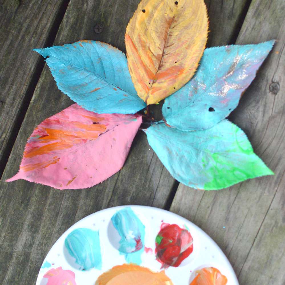 Leaf Painting Fall Activity for Kids | Create. Play. Travel.