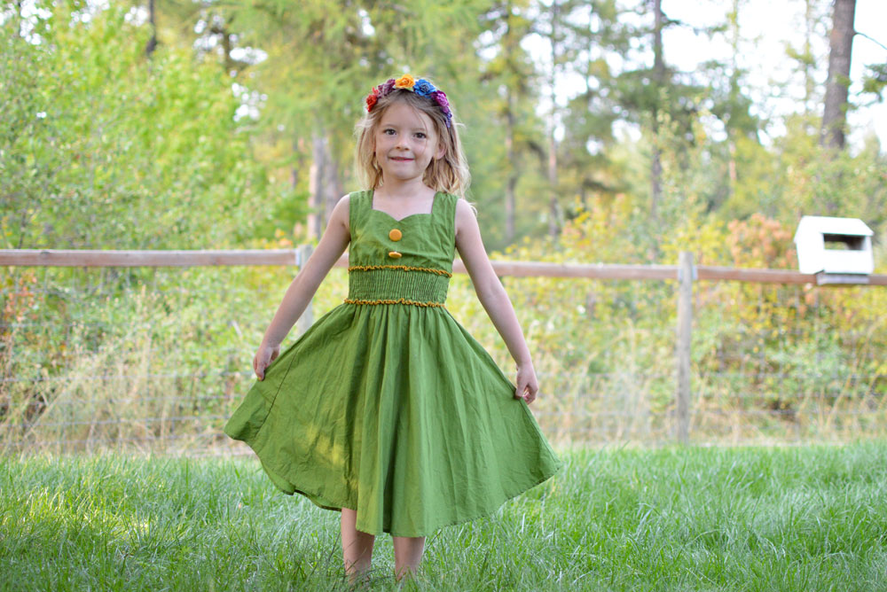 Leleforkids green Audrey dress for girls - Mommy Scene