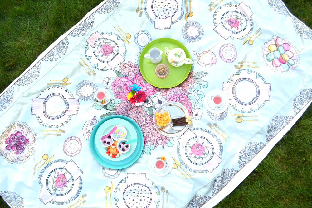 TinselTot Tea Party play mat and kid's etiquette