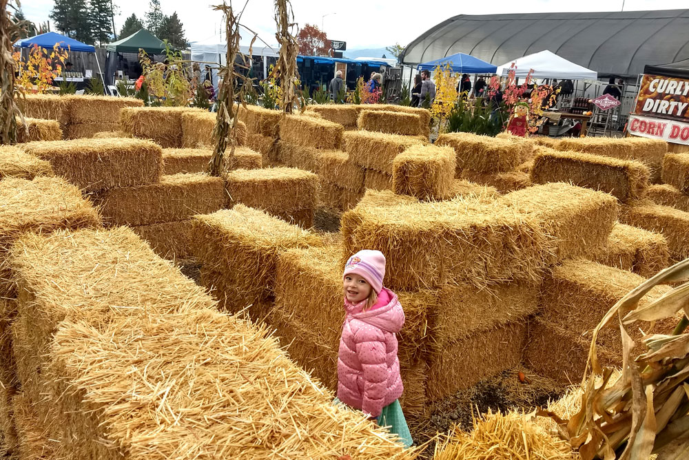 Hay Maze at New Leaf Nursery Fall Festival Coeur d'Alene