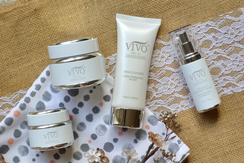 Vivo Skincare milk cleanser, repairing serum, and night cream - Mommy Scene