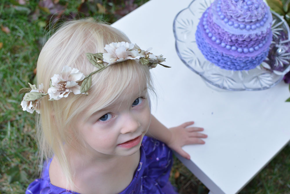 Little girl princess birthday cake