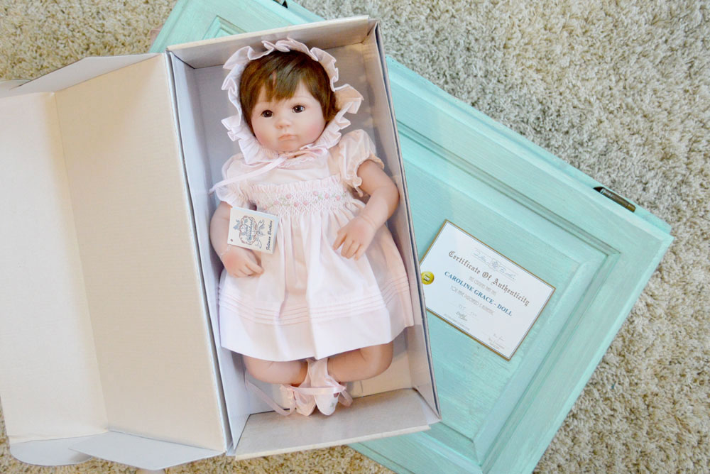 Caroline Grace Feltman Brothers Baby Doll in collectible box