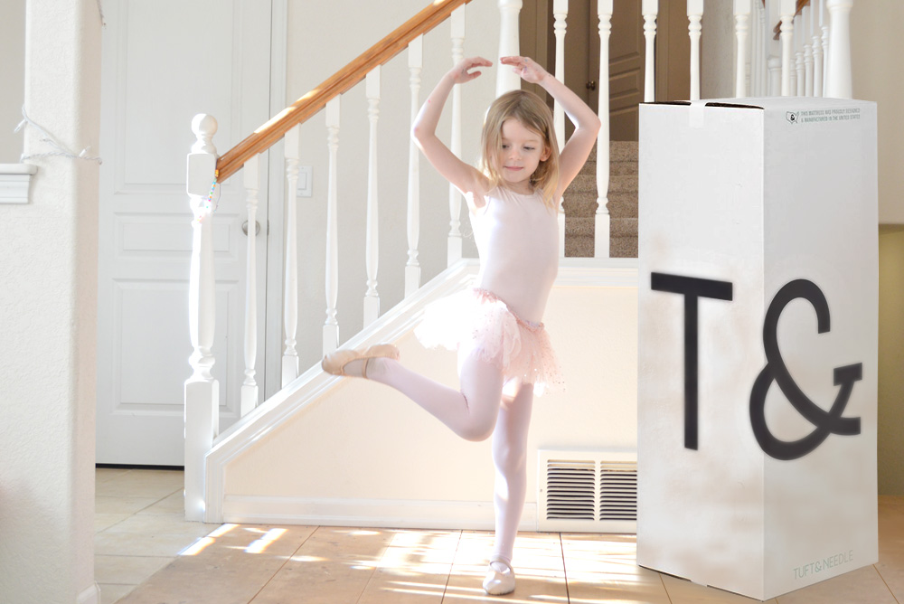 Tuft & Needle Mattress little girl ballerina