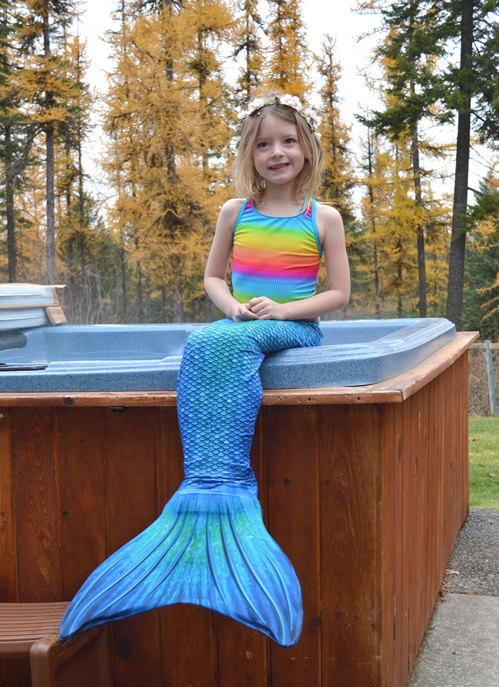 sun tail mermaid fin for kids swimming