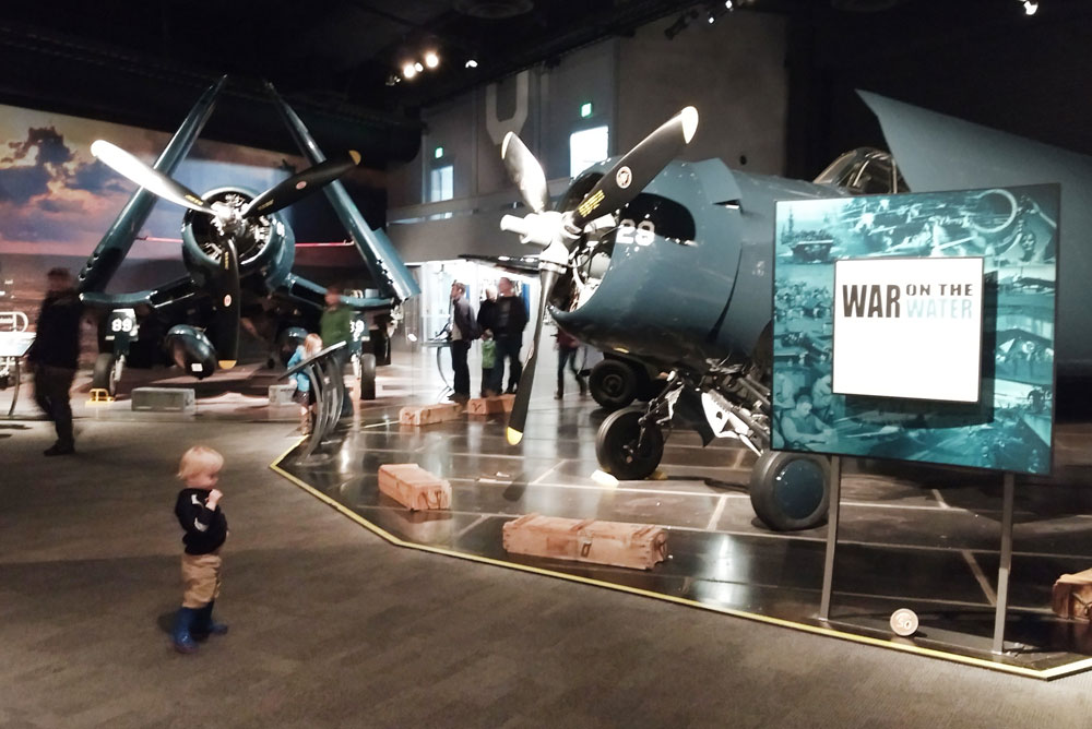 Seattle Museum of Flight World War exhibit - Pacific Northwest family trip