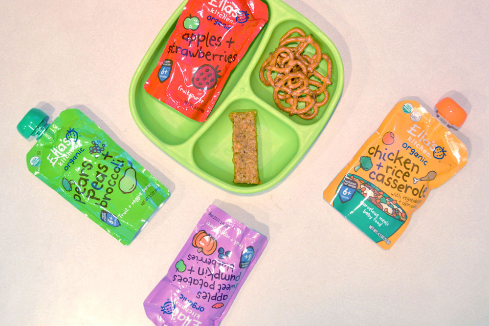 Fruit puree pouches by Ella's Kitchen make easy on the go snacks