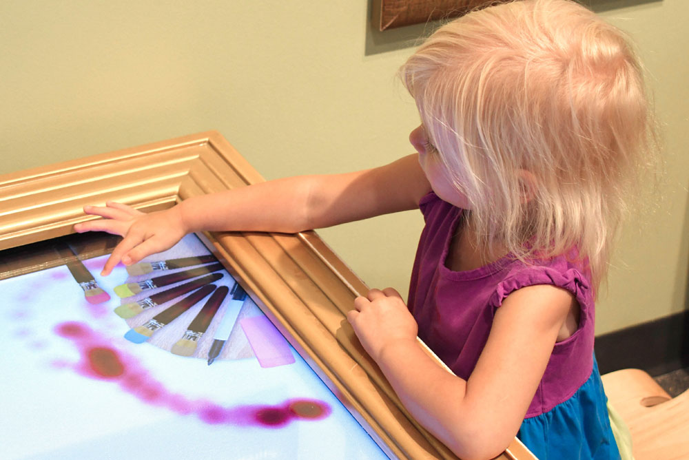 Denver Museum of Nature and Science Kids Discovery Zone digital drawing board