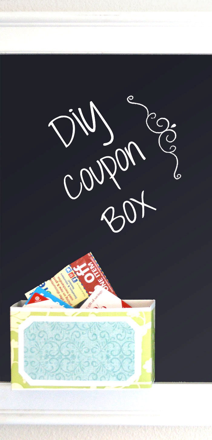 DIY coupon box kitchen organizing idea