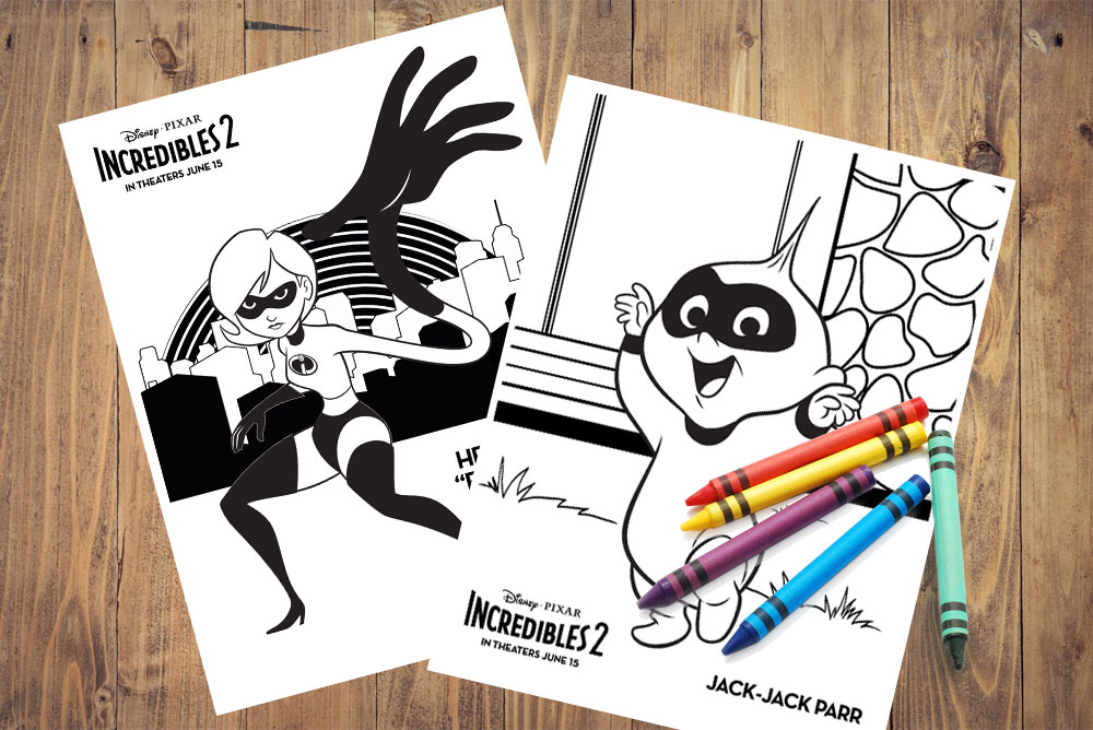 Incredibles 2 Printable Coloring Pages