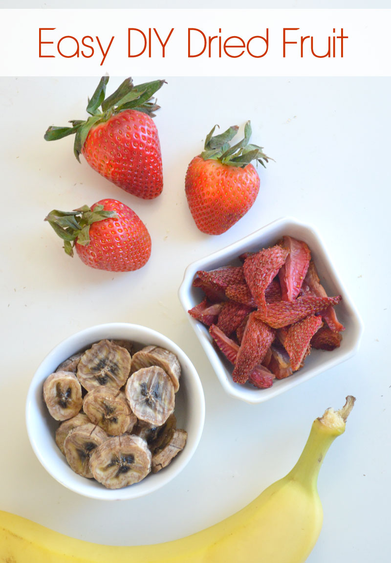Easy DIY Strawberry and Banana dried fruit