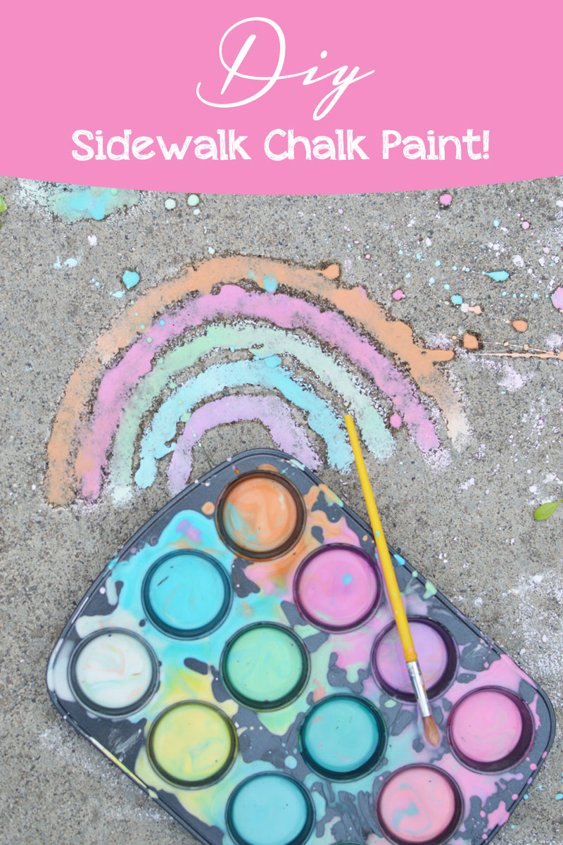 DIY Sidewalk Chalk Paint interactive kids preschool activity