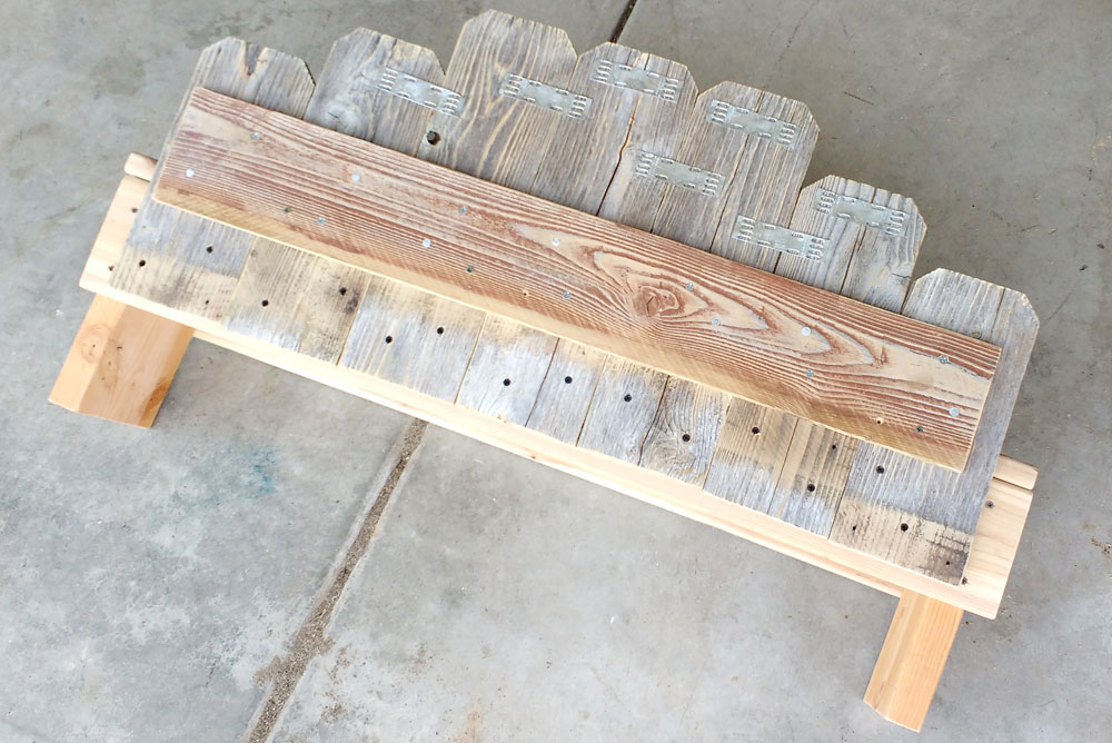 DIY Wooden Fence Board Bench how to