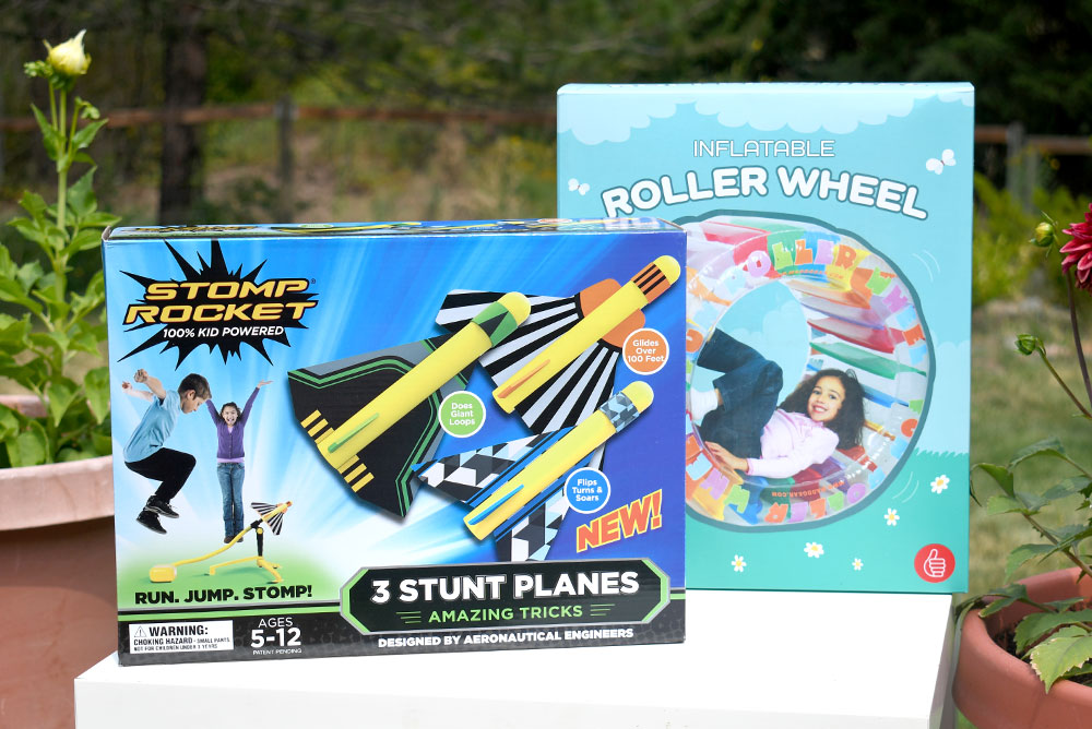 Stomp Rocket and Roller Wheel Kids Activities