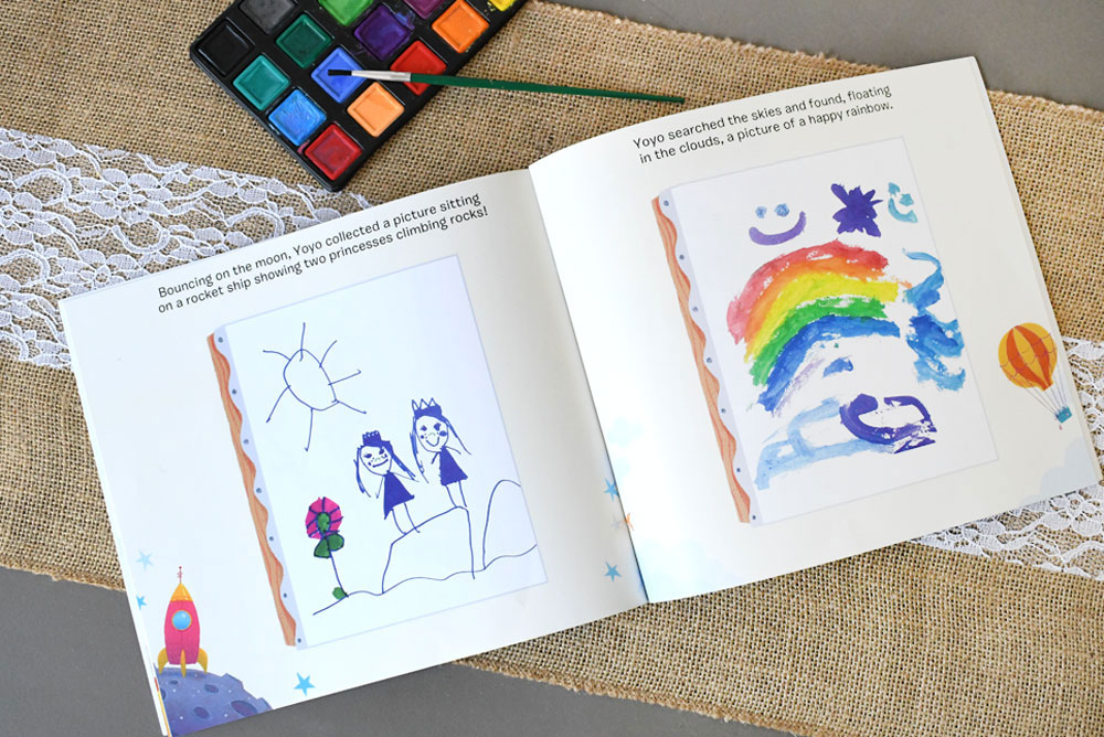 Order a customized kids art story book from Piccuzoo