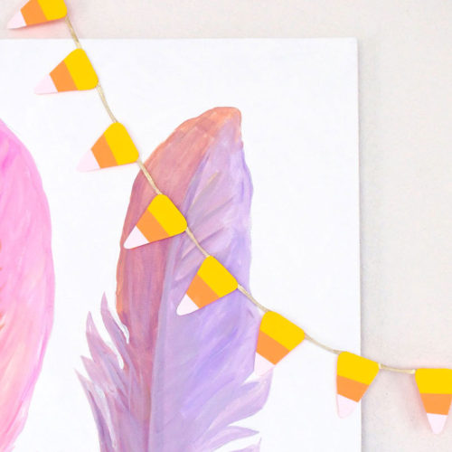 DIY Paper Candy Corn Pennant Banner