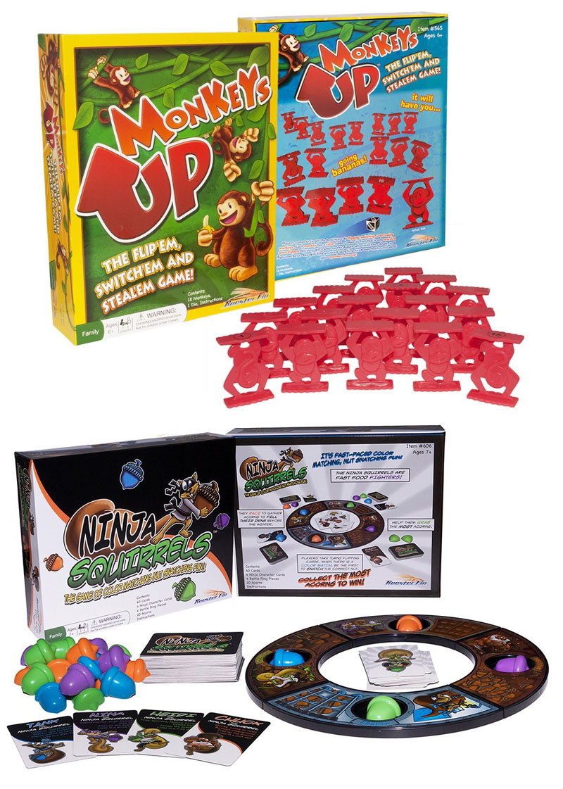 RoosterFin Games combine the fun of board games with the joy of learning