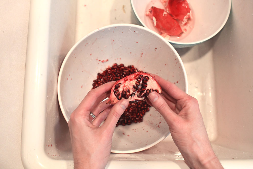 Tips for shelling a Pomegranate