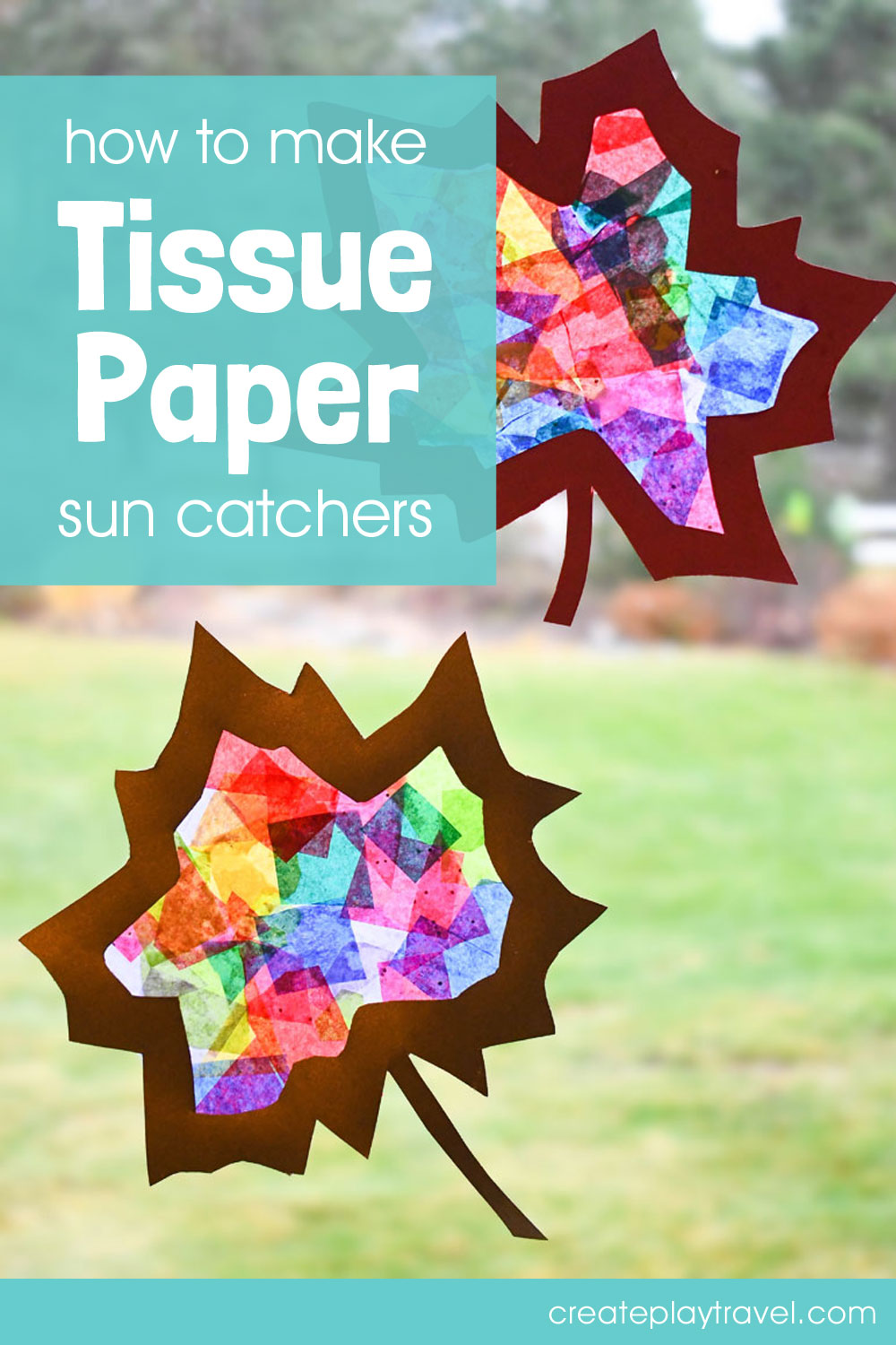 Creative kids craft tissue paper sun catchers
