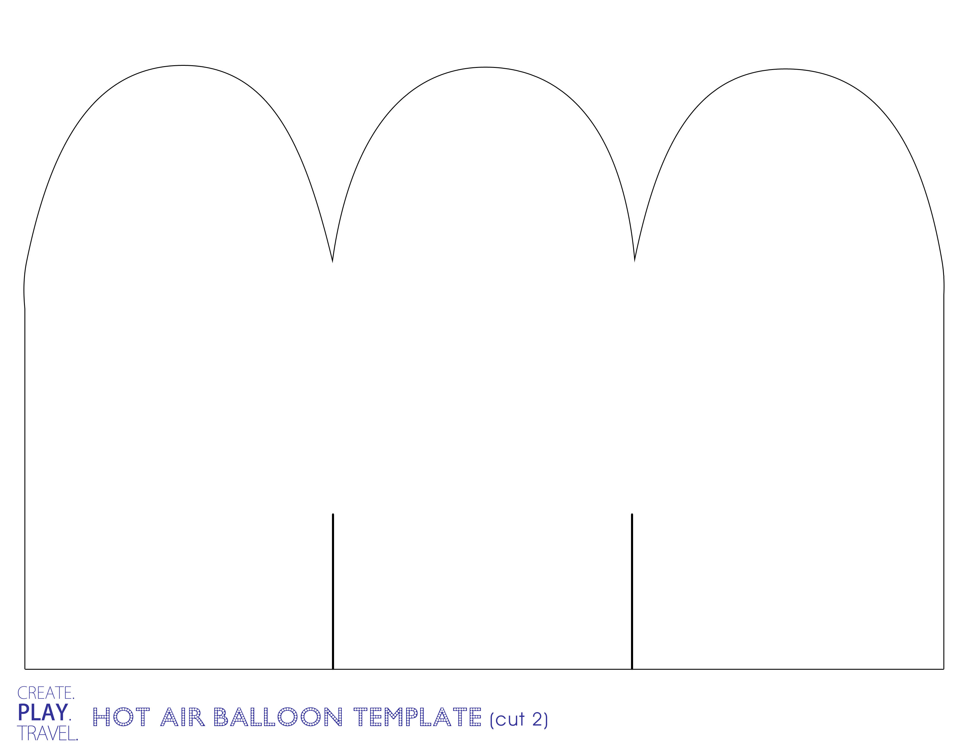 Creative DIY paper hot air balloon template