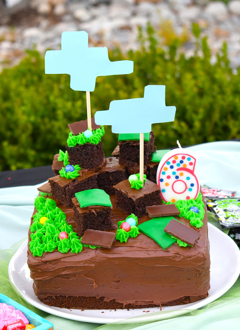 Kids minecraft party ideas birthday cake