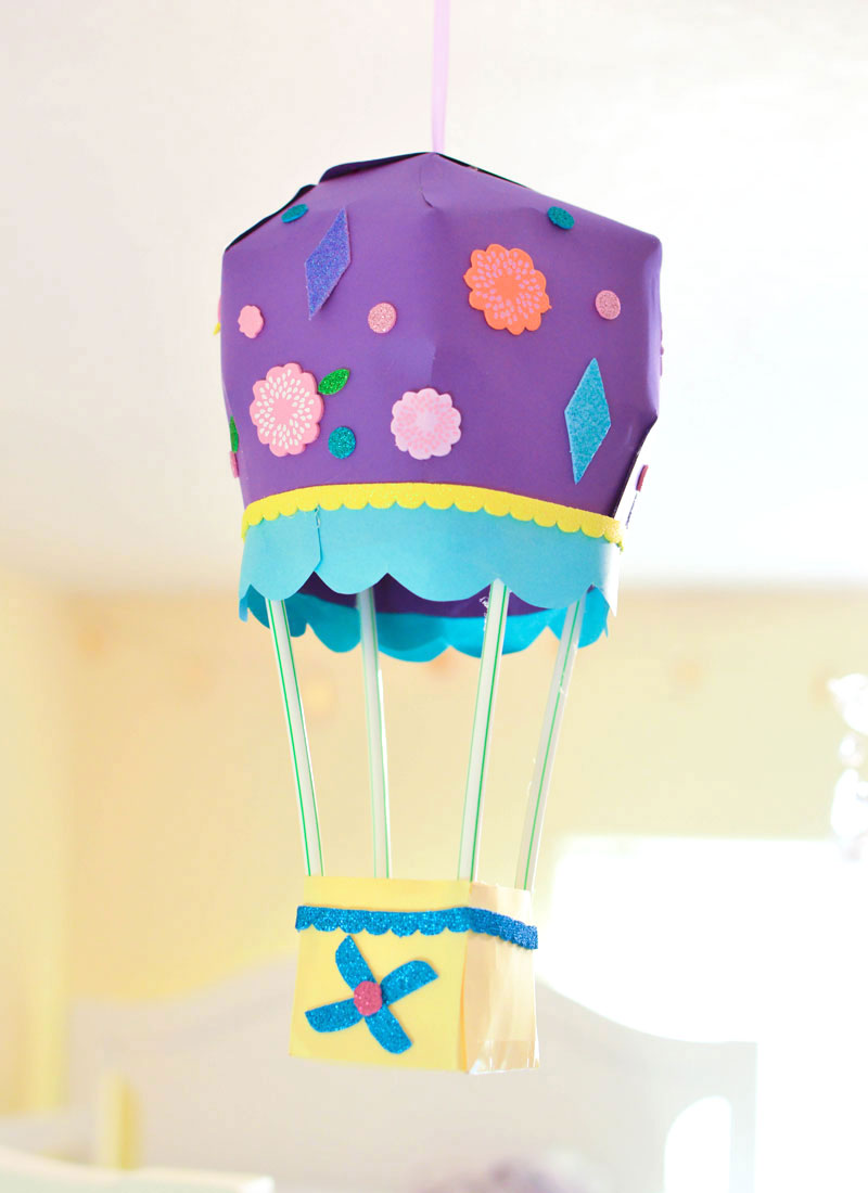 Whimsical 3D Hot Air Balloon Paper Craft