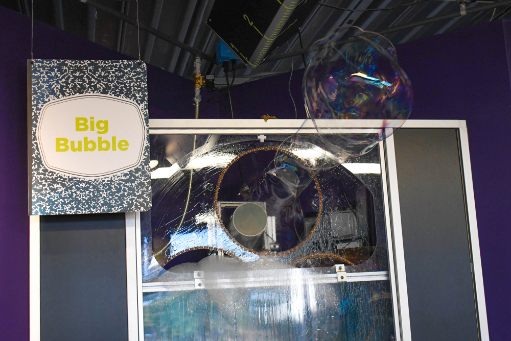 Bubble machine at the children's museum in Denver, Colorado