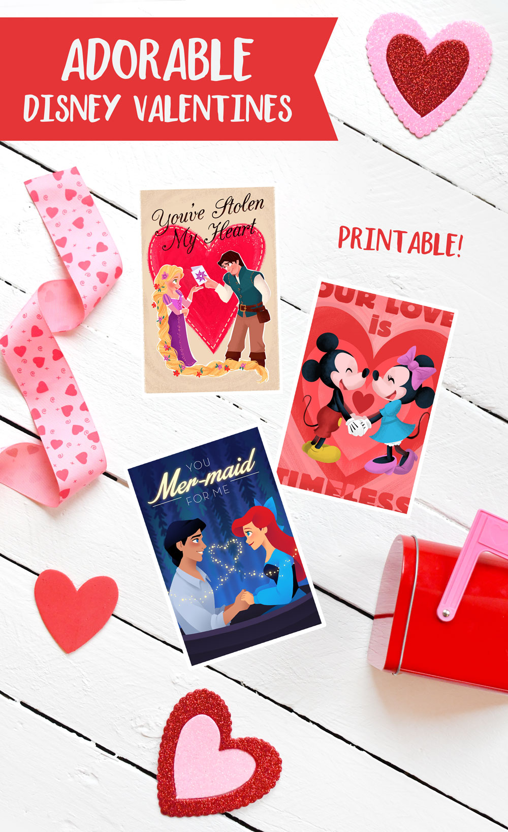 Cute Disney Valentines print and share them