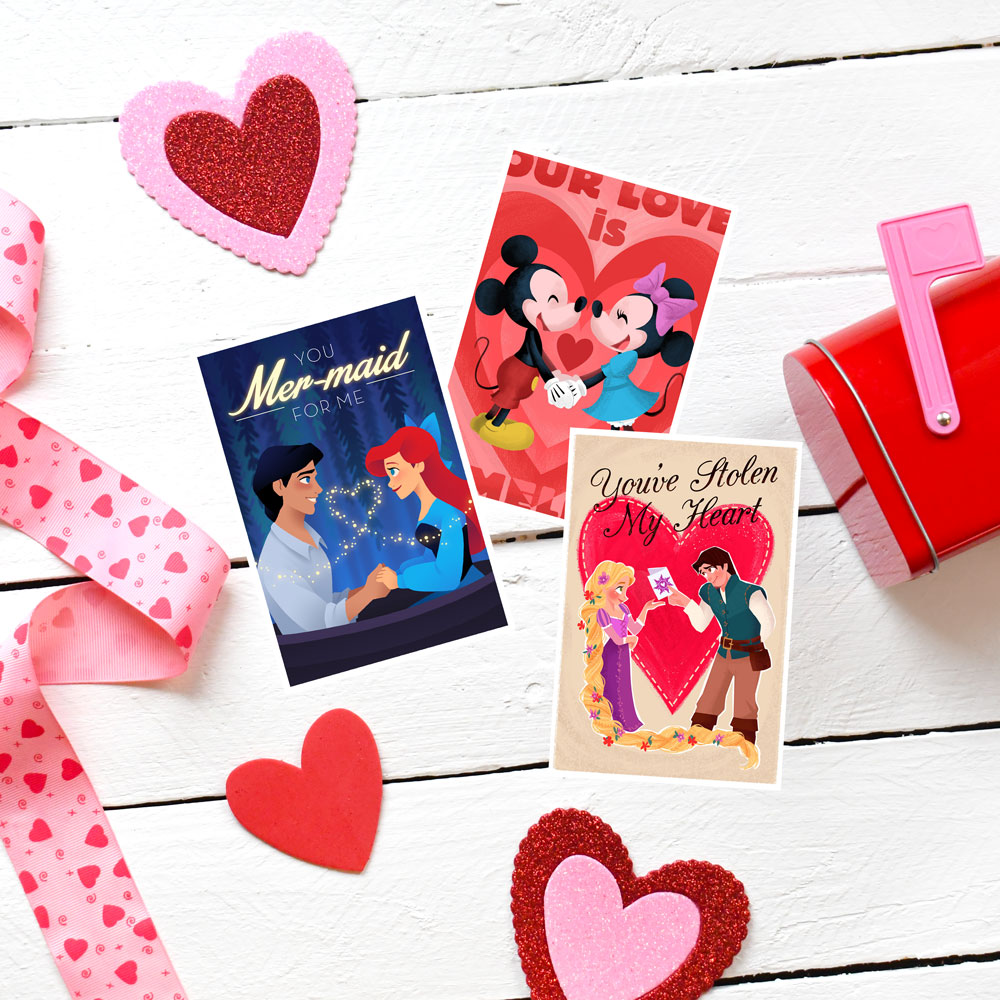 Super Cute & Colorful Disney Valentines