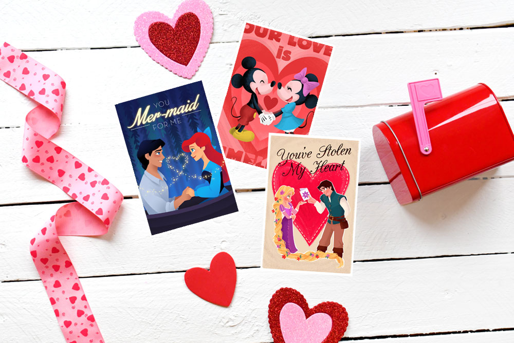 Super Cute & Colorful Disney Valentines shareable and printable
