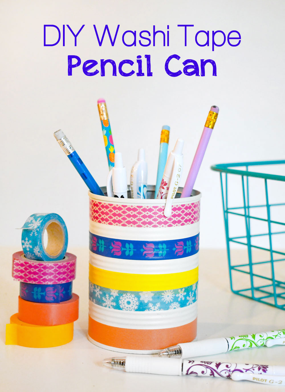How to make a DIY washi tape pencil can